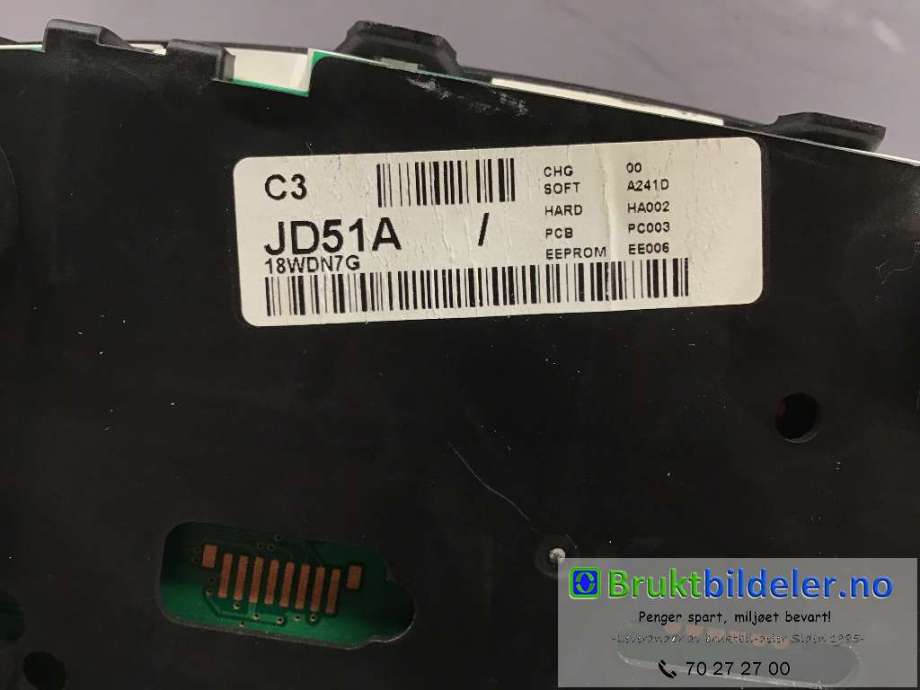 Instrumentpanel til Nissan Qashqai 2007-2010 (Type I, Fase 1) (NISSAN|18WDN7G JD51A|)