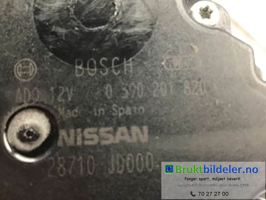 Viskermotor bakrute til Nissan Qashqai 2007-2010 (Type I, Fase 1) (NISSAN|28710JD000|0 390 201 820|)