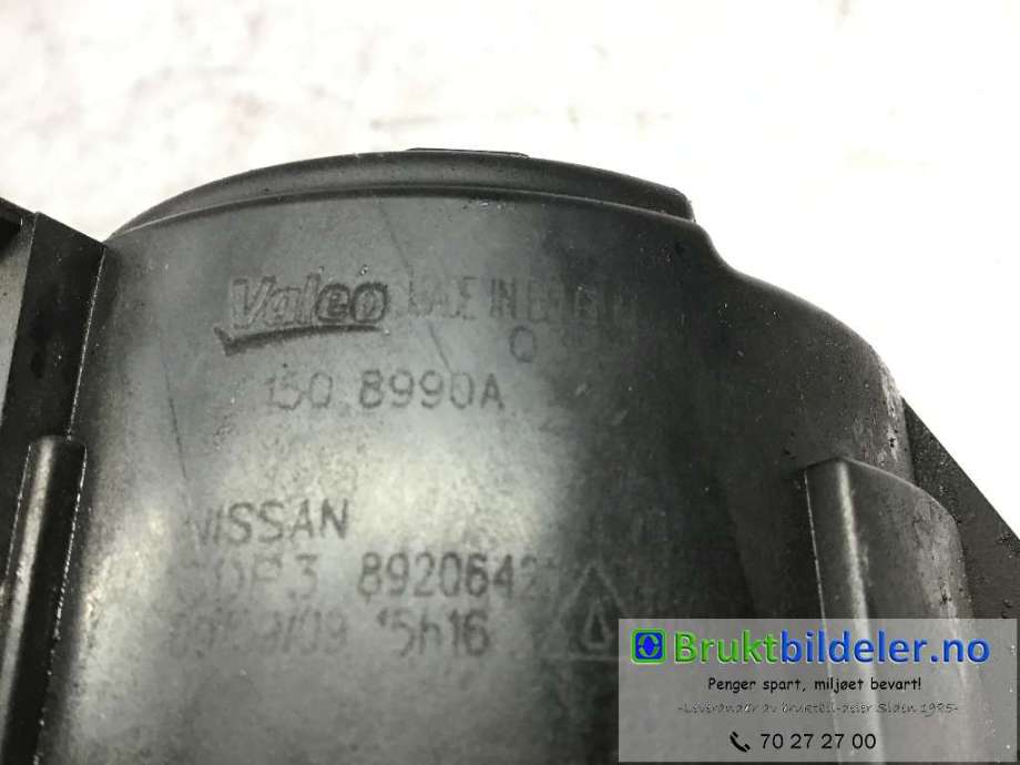 Tåkelykt venstre foran til Nissan Qashqai 2007-2010 (Type I, Fase 1) (NISSAN|26150 8990A|89206421|)