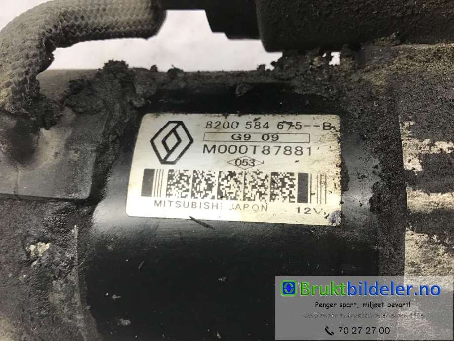 Starter diesel til Nissan Qashqai 2007-2010 (Type I, Fase 1)  (NISSAN|8200584675-B|M000T87881|)