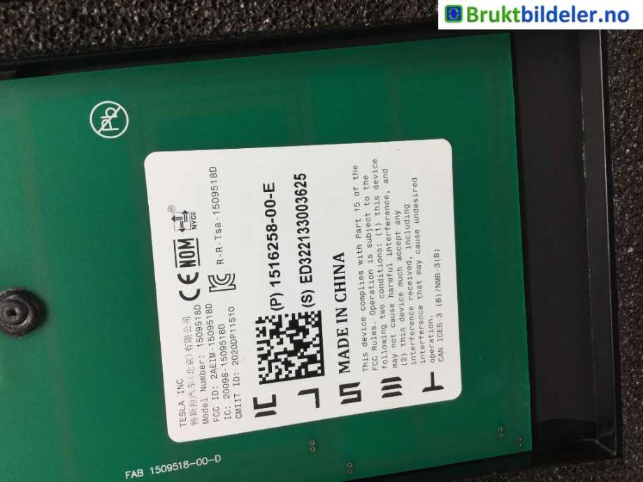 Kamera til Tesla Model Y 2021-2024 (Type I)  (1494241-00-A||1516258-00-E)