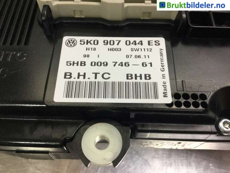 Varmeapparat betjening til VW Golf VI 2008-2012  (VOLKSWAGEN|5K0 907 044 ES|)