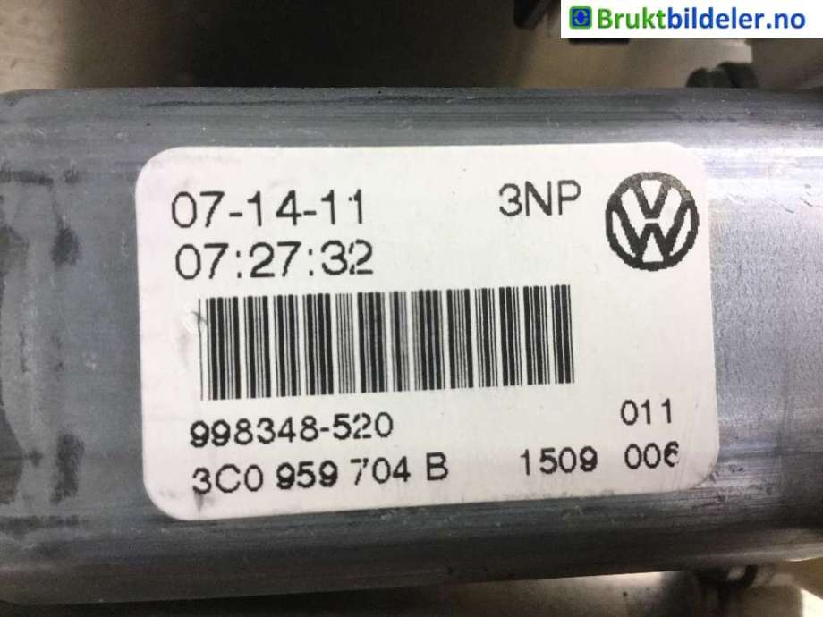 Ruteheis høyre bak til VW Golf VI 2008-2012  (VOLKSWAGEN|3C0 959 704 B|)
