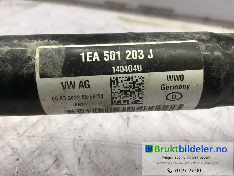 Drivaksel venstre bak, elbil til VW ID.4 2020-->>  (VOLKSWAGEN|1EA 501 203 J|)