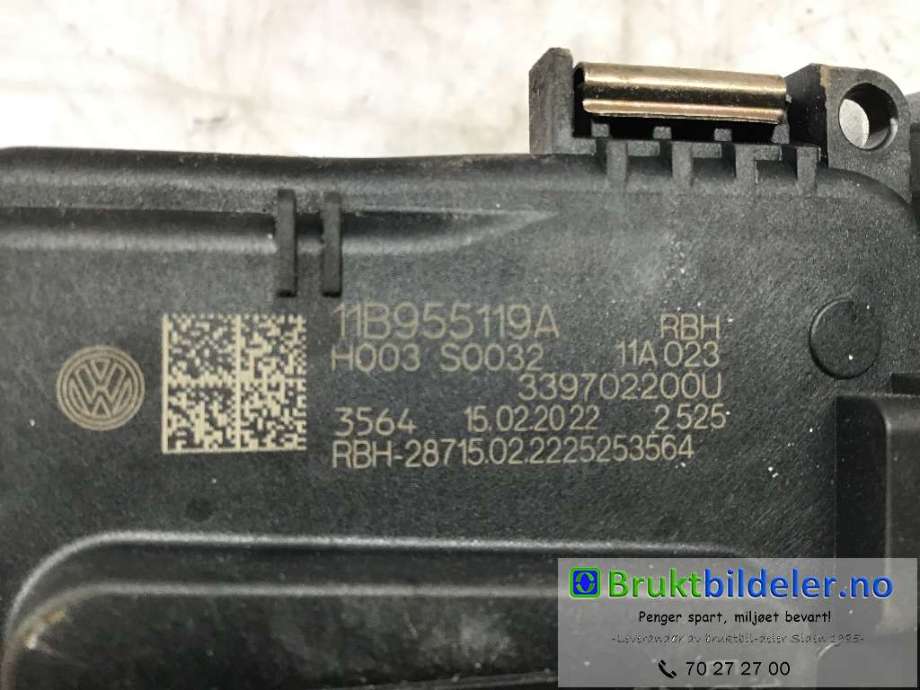 Viskermotor frontrute til VW ID.4 2020-->>  (VOLKSWAGEN|11B 955 119 A|1 397 225 027|)