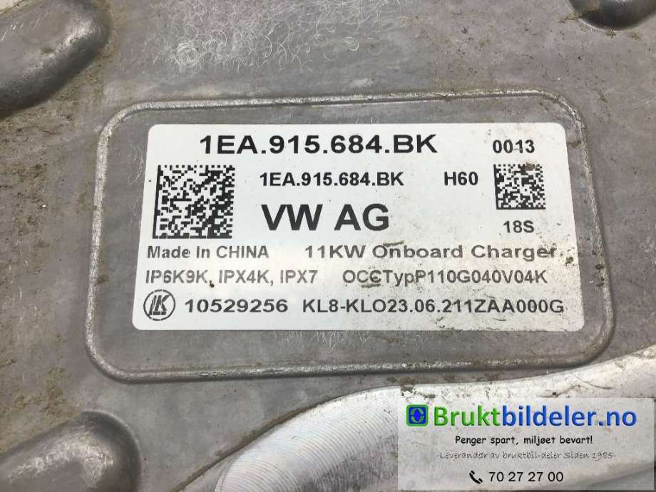 Batterilader (OBC - On Board Charger) til VW ID.4 2020-->>  (VOLKSWAGEN|1EA 915 684 BK|)