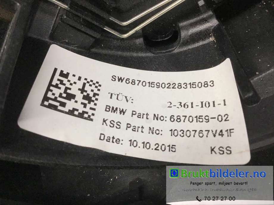 Ratt til BMW i3 2013-2022  (BMW|6 870 159-02|1030767V41F|)
