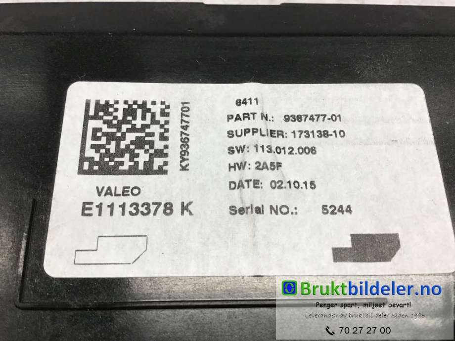 Styreenhet diverse til BMW i3 2013-2022  (BMW|9 367 477-01|)
