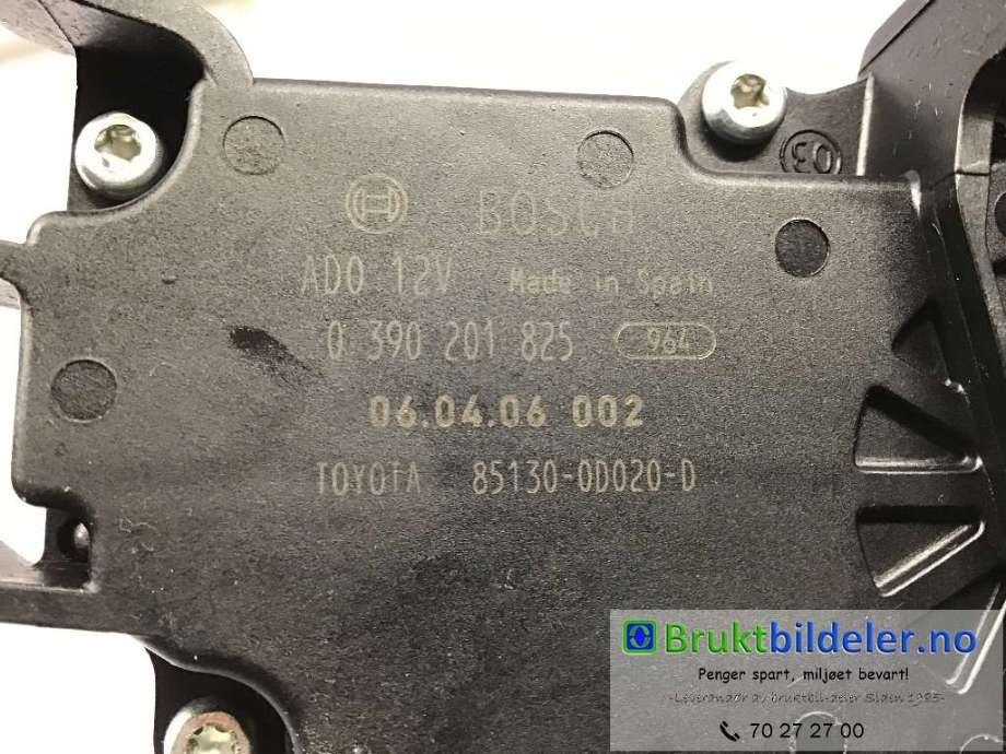 Viskermotor bakrute til Toyota Yaris 2006-2009 (Type II, Fase 1)  (TOYOTA|85130-0D020-D|0 390 201 825|)