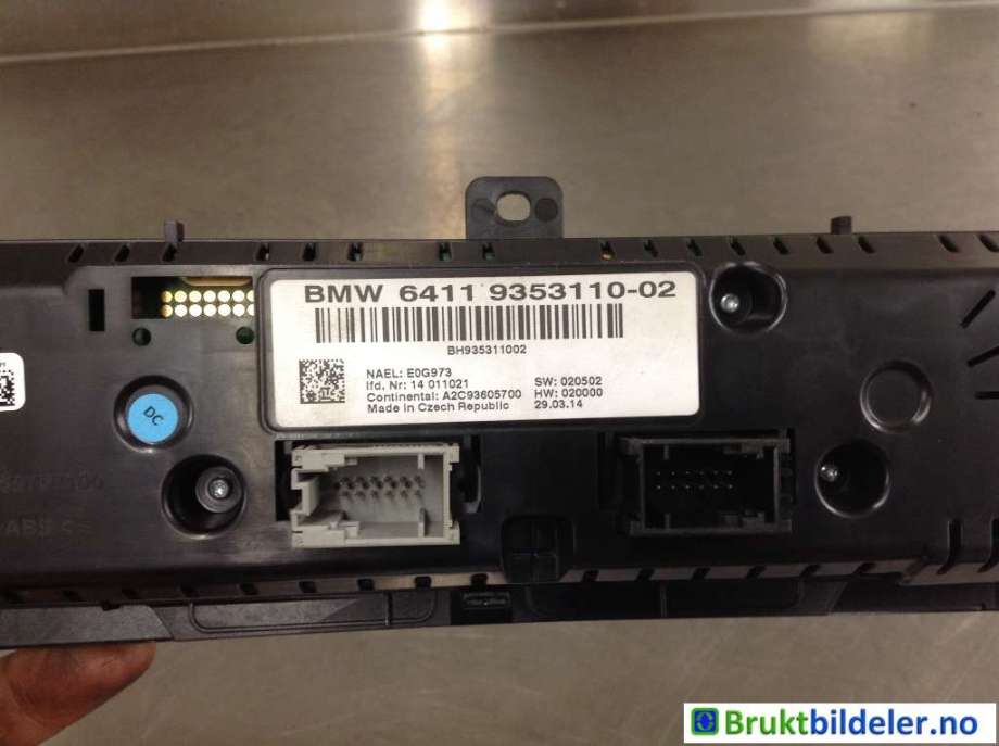 Varmeapparat betjening til BMW X4 2014-2018 (F26) (F26) (BMW|64 11 9 353 110-02|A2C93605700|64 11 6 825 513)