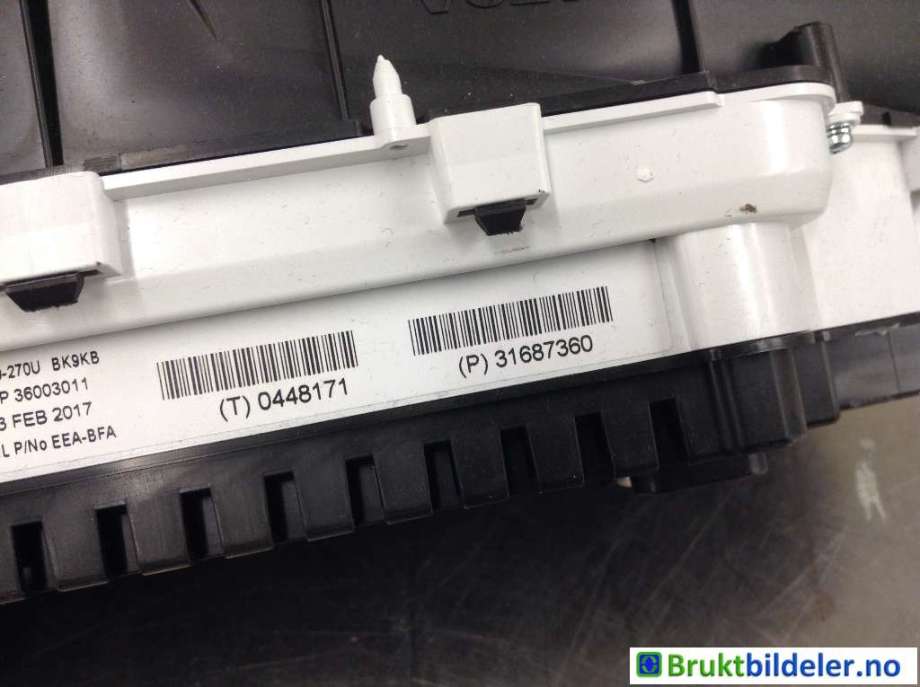 Instrumentpanel til Volvo V60/V60 CC 2013-2018 (Type I, Fase 2)  (VOLVO|31687360||36003008)