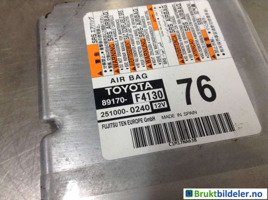 Airbag elektronikk til Toyota C-HR 2016-->>  (TOYOTA|89170 F4130|251000-0240|)