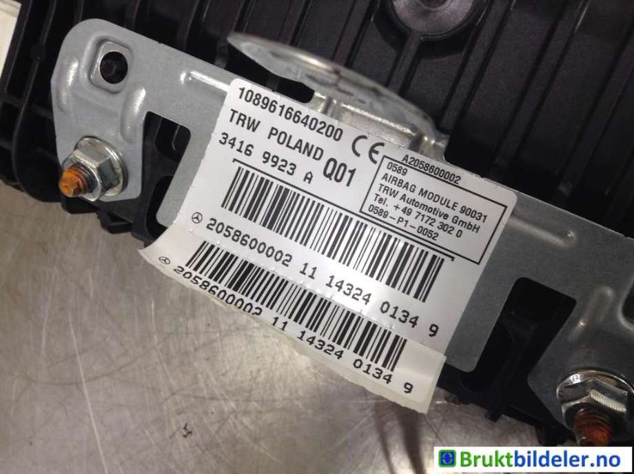 Airbag passasjer til Mercedes C-Klasse 2014-2018 (Fase 1) (W205) (W205) (MERCEDES||34169923 A)