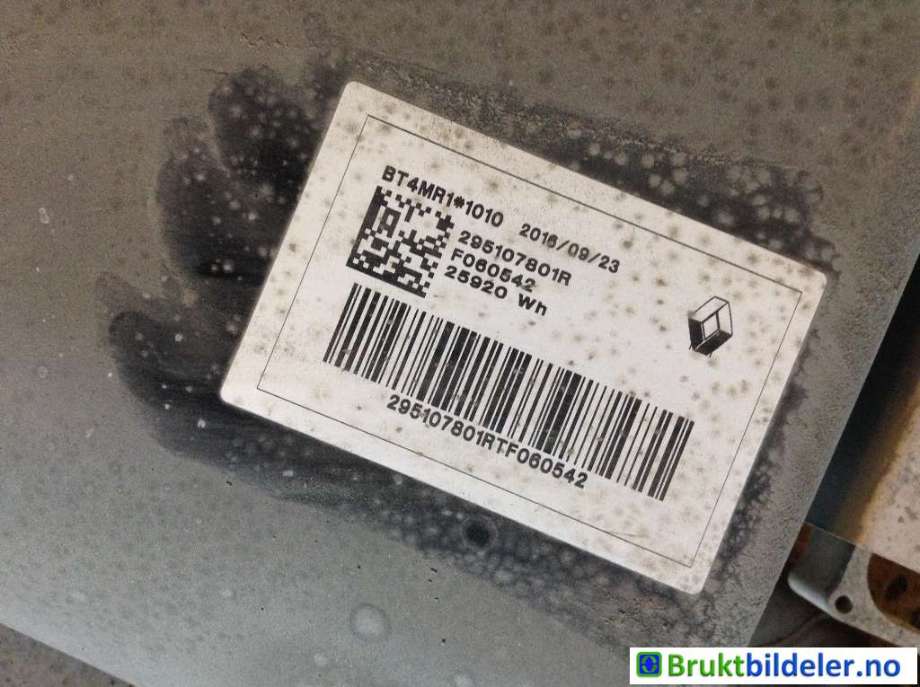 Batteripakke elbil til Renault Zoe 2013-2019 (Fase 1)  (RENAULT|295107801R|)