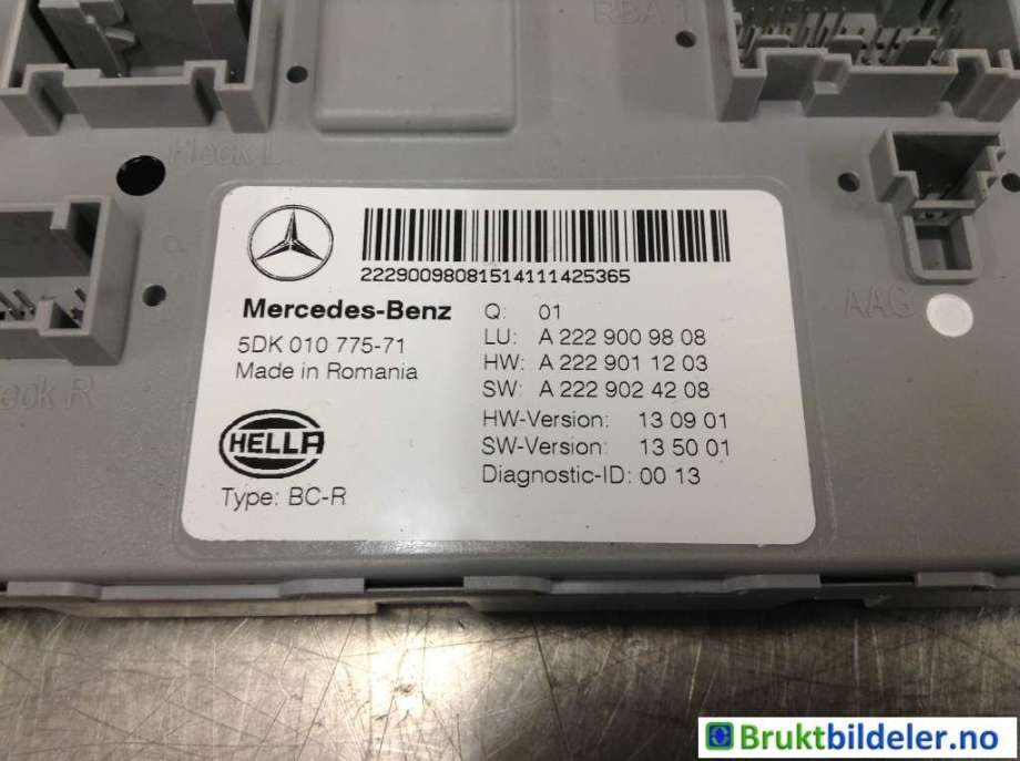 Styreenhet diverse til Mercedes C-Klasse 2014-2018 (Fase 1) (W205) (W205) (MERCEDES|A 222 900 98 08|5DK 010 775-71|)