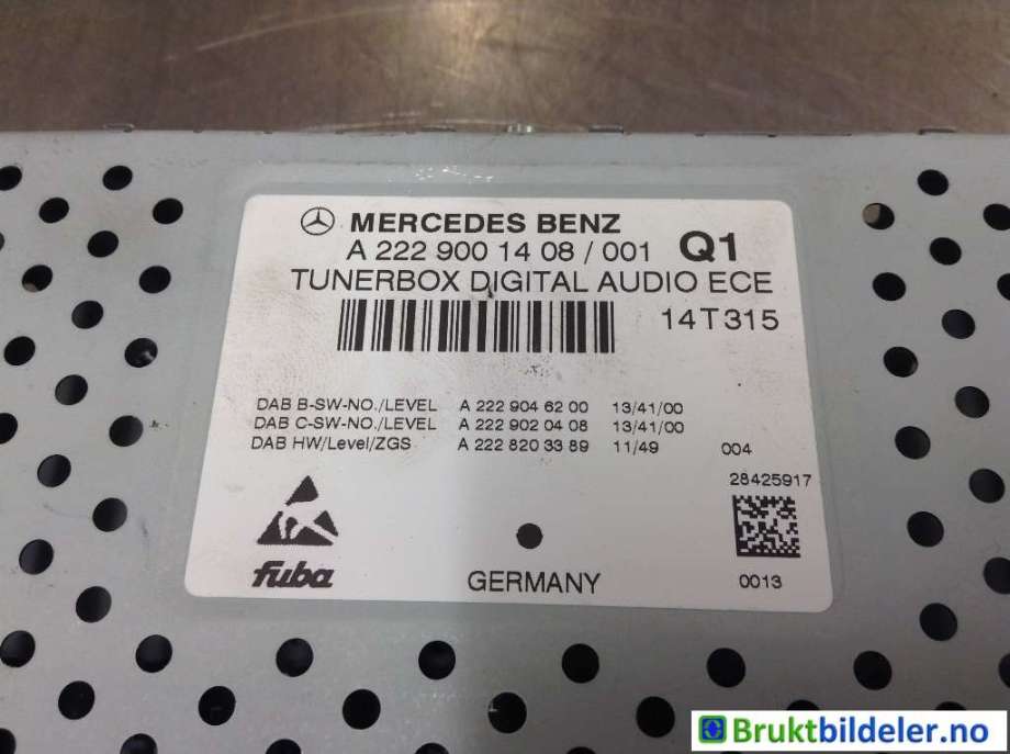 Bilstereo til Mercedes C-Klasse 2014-2018 (Fase 1) (W205) (W205) (MERCEDES|A 222 900 14 08|)