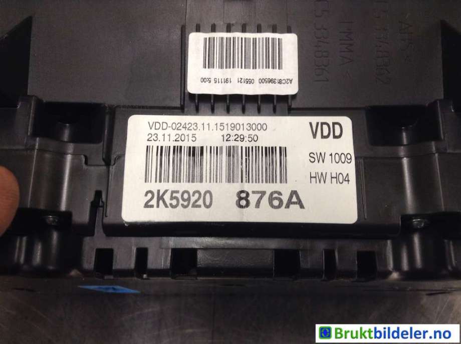 Instrumentpanel til VW Caddy 2015-2020 (Type III, Fase 3) (VOLKSWAGEN|2K5 920 876 A|A2C81396500|)