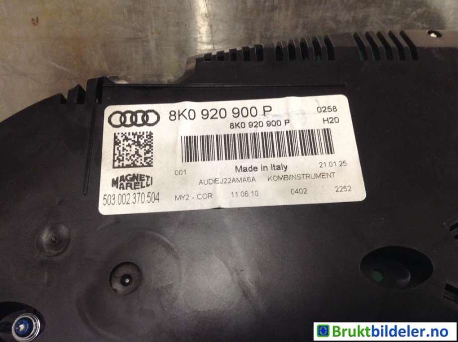 Instrumentpanel til Audi A4 2007-2014 (Type IV) (B8) (B8) (AUDI|8K0 920 900 P|503 002 370 504|)