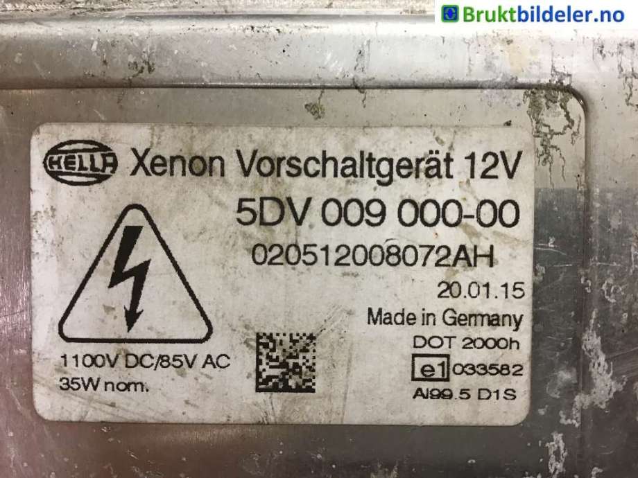 Styreenhet xenon/ballast til BMW 5-Serie 2003-2010 (E60/E61) (E60/E61) (BMW|7 189 312|)