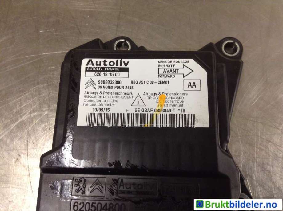 Airbag elektronikk til Citroën DS3 2010-2019  (DS|9803832380|626181500|)