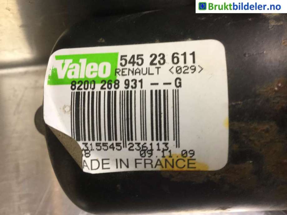 Viskermotor frontrute til Renault Clio 2009-2012 (Type III, Fase 2) (RENAULT||8200 268 931)