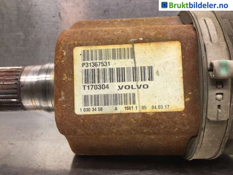 Drivaksel venstre foran, elbil til Volvo V60/V60 CC 2013-2018 (Type I, Fase 2)  (VOLVO|31367531|)