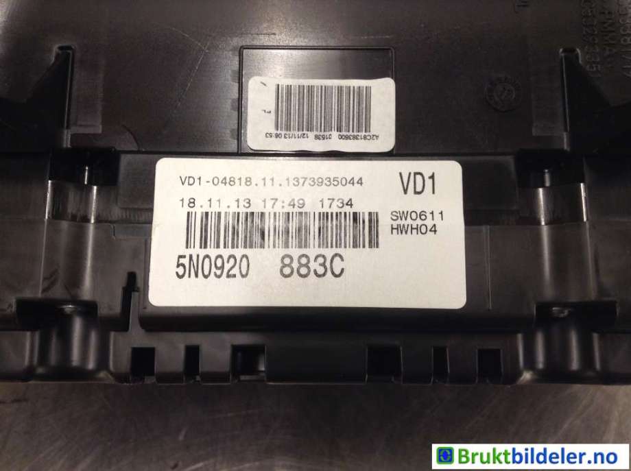 Instrumentpanel til VW Tiguan 2011-2016 (Type I, Fase 2)  (VOLKSWAGEN|5N0 920 883 C|)
