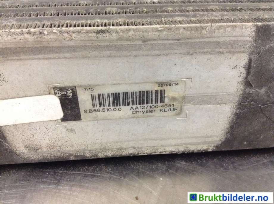 Intercooler til Jeep Cherokee 2014-->> (Type V) (JEEP|52014 780AA|AA127100-4651|)
