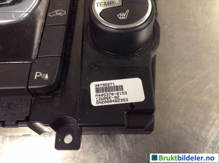Varmeapparat betjening til Volvo S60 2010-2014 (Type II, Fase 1)  (VOLVO|30795271|)