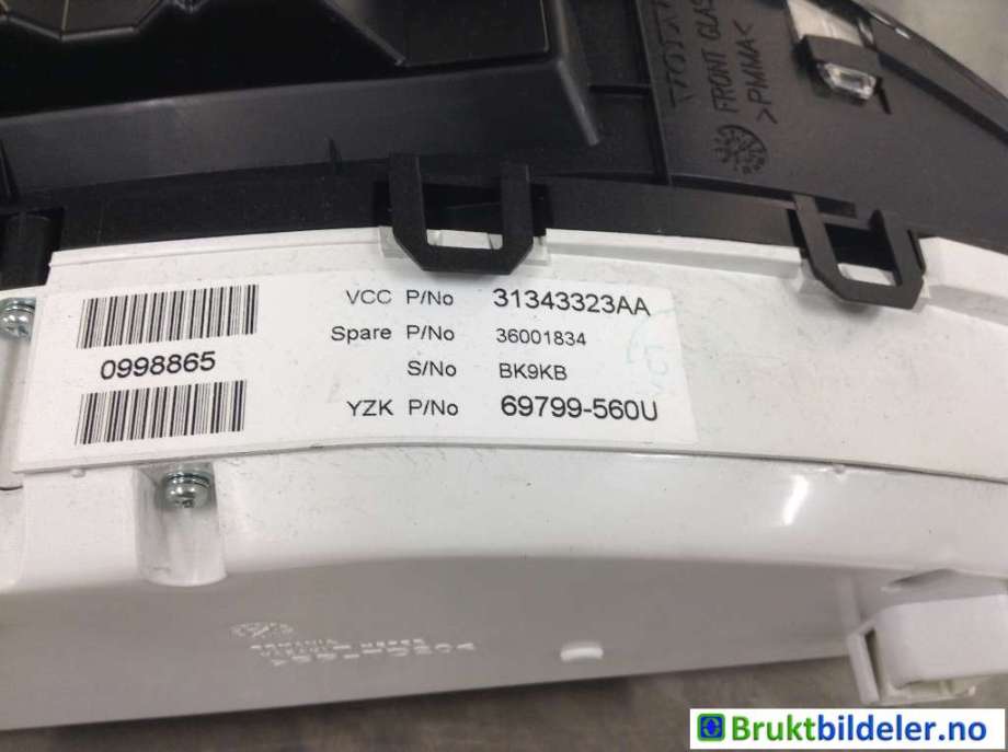 Instrumentpanel til Volvo S60 2010-2014 (Type II, Fase 1) (VOLVO|31343323AA|)