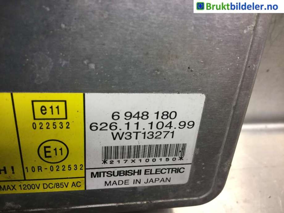 Styreenhet xenon/ballast til Volvo V70 2007-2013 (Type III, Fase 1)  (VOLVO|6948180|626.11.104.99)