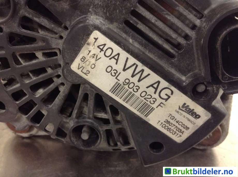 Dynamo til VW Touran 2007-2010 (Type I, Fase 2)  (VOLKSWAGEN|03L 903 023 F|2607703A|)