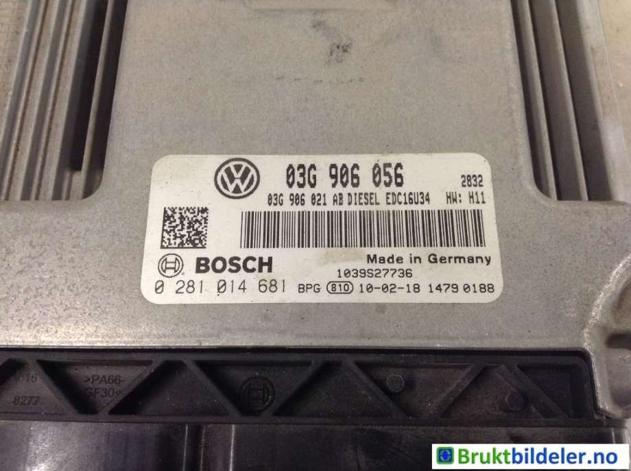 Styreenhet motor til VW Touran 2007-2010 (Type I, Fase 2)  (VOLKSWAGEN|03G 906 056|0 281 014 681|)