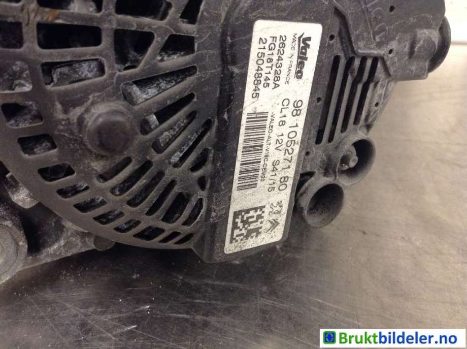 Dynamo til Peugeot Partner 2015-2019 (Type II, Fase 2)  (PEUGEOT|9810527180|2624328A|FG18T145)