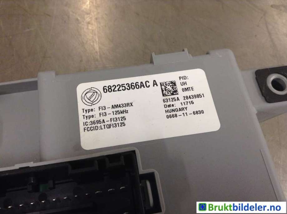 Styreenhet comfort (BCM) til Fiat 500 2008-2020  (FIAT|68225366AC|20154699800|)