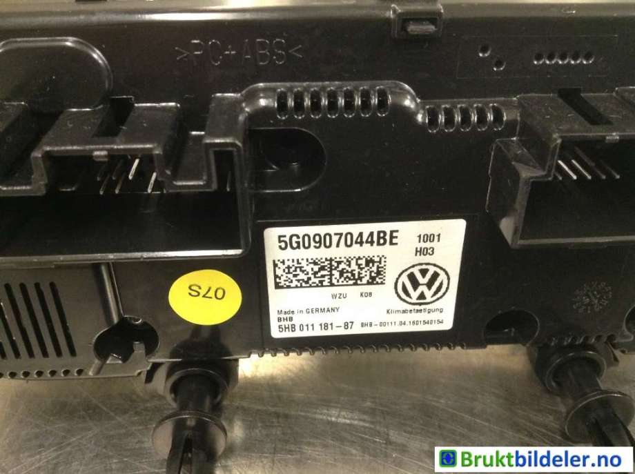 Varmeapparat betjening til VW Golf VII 2012-2017 (Fase 1)  (VOLKSWAGEN|5G0 907 044 BE|5HB 011 181-87|)
