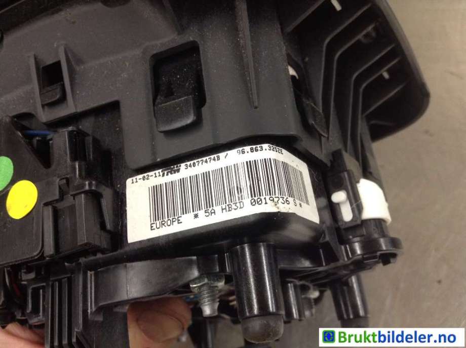 Airbag rattpute til Peugeot 508 2011-2014 (Type I, Fase 1)  (PEUGEOT|96 863 325 ZE|34077474B|)