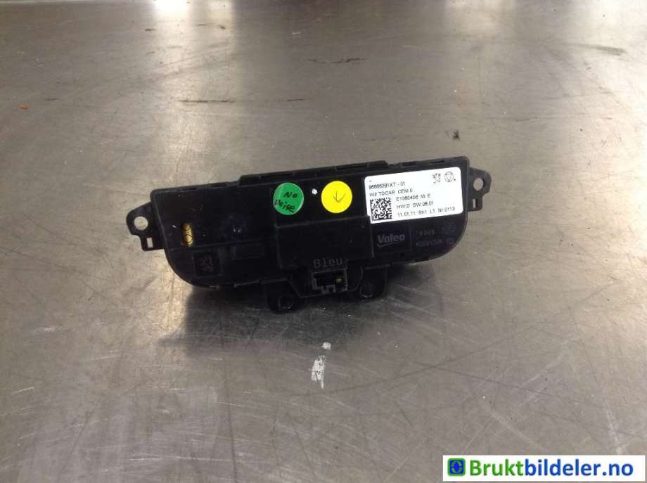 Varmeapparat betjening til Peugeot 508 2011-2014 (Type I, Fase 1)  (PEUGEOT|96 666 291 XT-01|)
