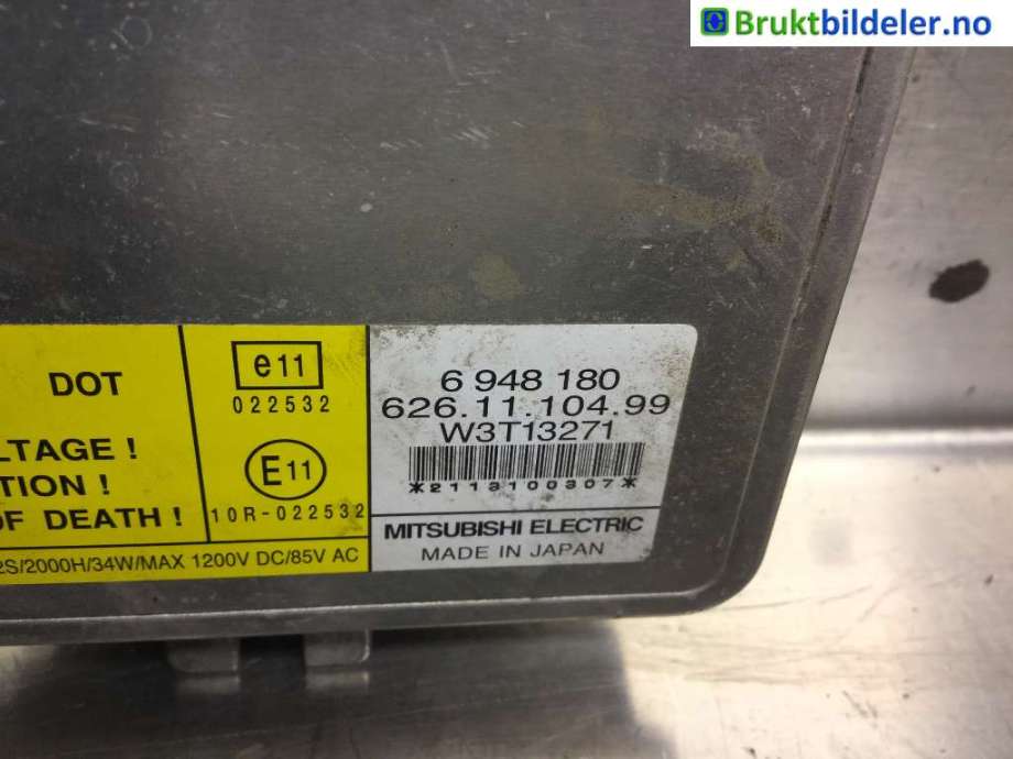 Styreenhet xenon/ballast til Volvo XC70 2008-2013 (Type II, Fase 1) (VOLVO|6948180|)