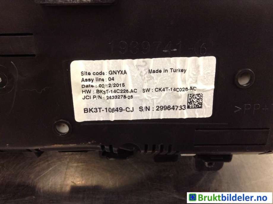 Instrumentpanel til Ford Transit Custom 2013-2023 (Type I) (FORD|BK3T-10849-CJ|)