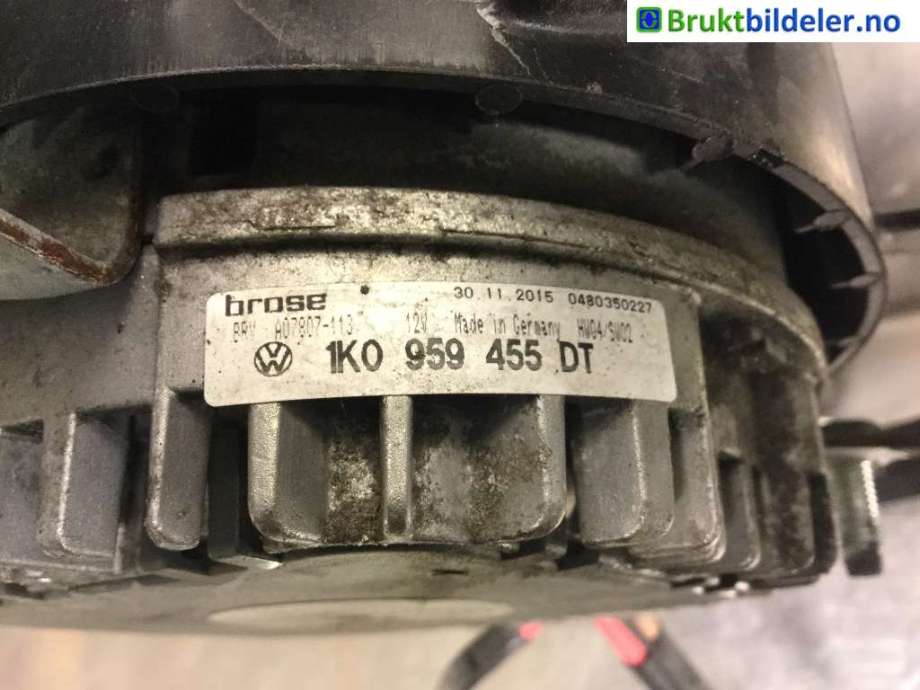 Kjølevifte til VW Caddy 2015-2020 (Type III, Fase 3) (VOLKSWAGEN|1K0 959 455 DT|)