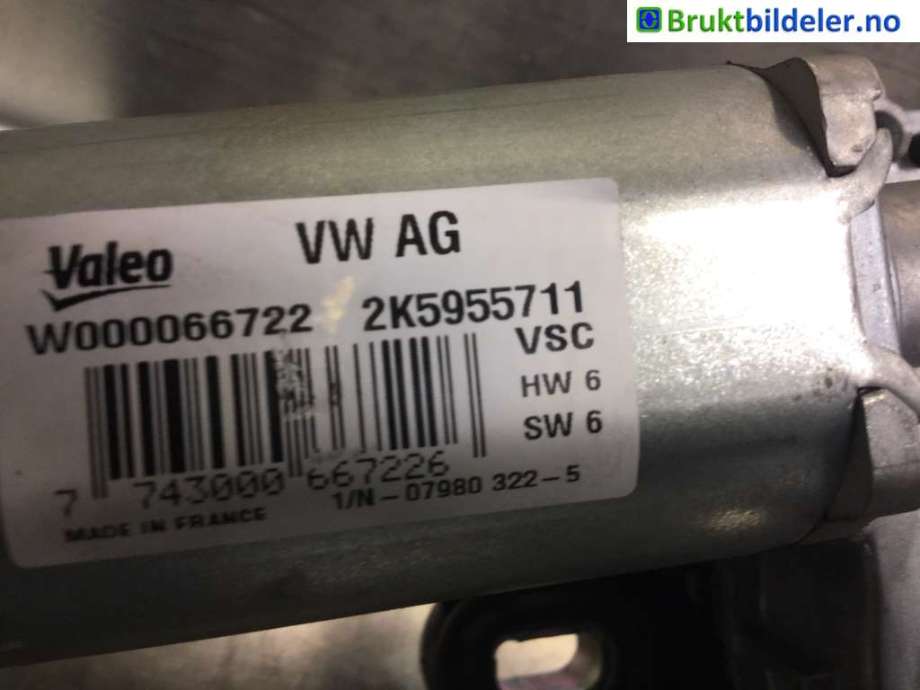 Viskermotor bakrute til VW Caddy 2015-2020 (Type III, Fase 3)  (VOLKSWAGEN|2K5 955 711|W000066722|)