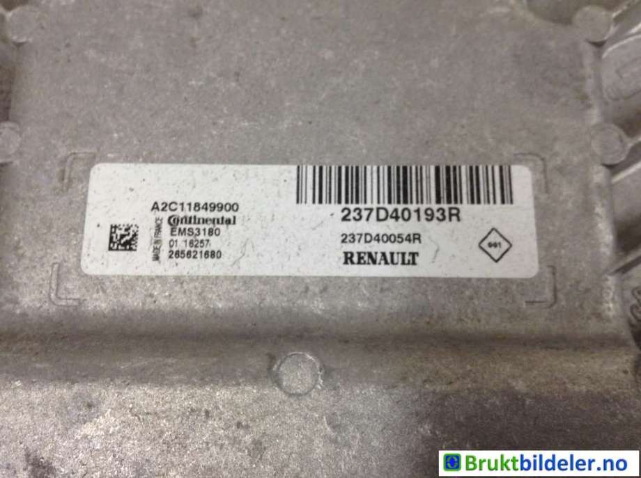 Styreenhet diverse til Renault Zoe 2013-2019 (Fase 1) (RENAULT|237D40193R|A2C11849900|)