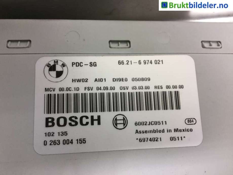 Styreenhet parkering til BMW 3-Serie 2005-2011 (E90/E91/E92/E93) (E90/E91/E92/E93) (BMW|66 21 6 974 021|)
