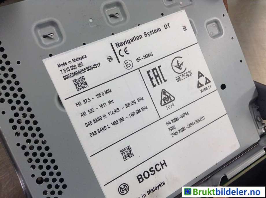 Bilstereo til Suzuki Vitara 2015-->> (Type IV) (SUZUKI|39920-54PA4|7 515 000 405|)