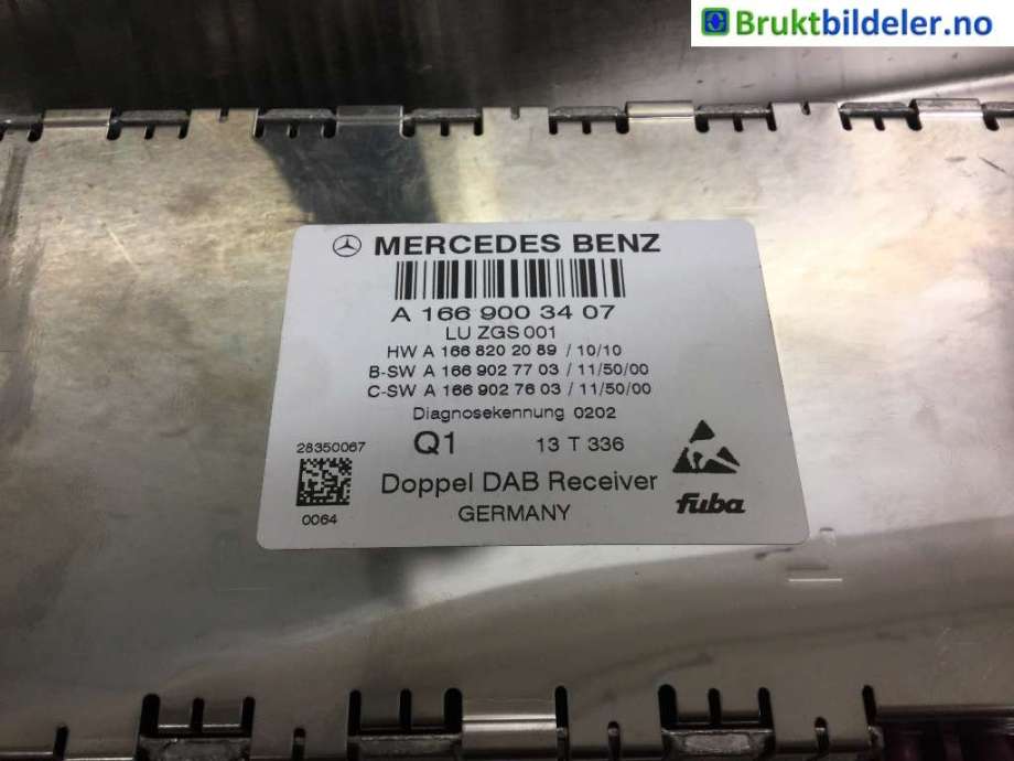 Bilstereo diverse til Mercedes A-Klasse 2012-2018 (W176) (W176) (MERCEDES|A 166 900 34 07|)