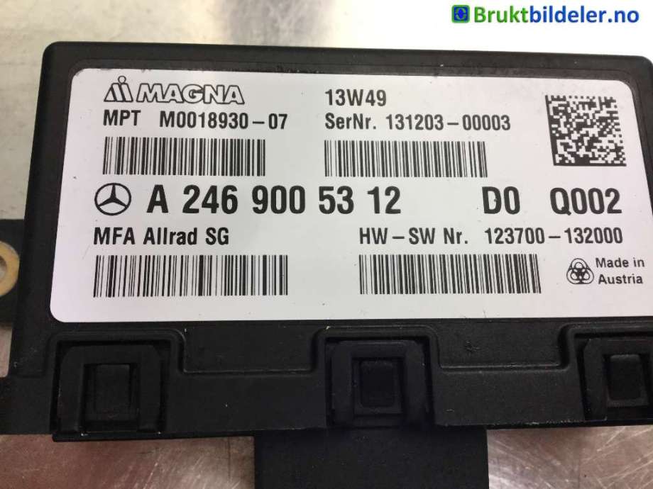 Styreenhet 4WD til Mercedes A-Klasse 2012-2018 (W176) (W176) (MERCEDES|A 246 900 53 12|M0018930-07|)