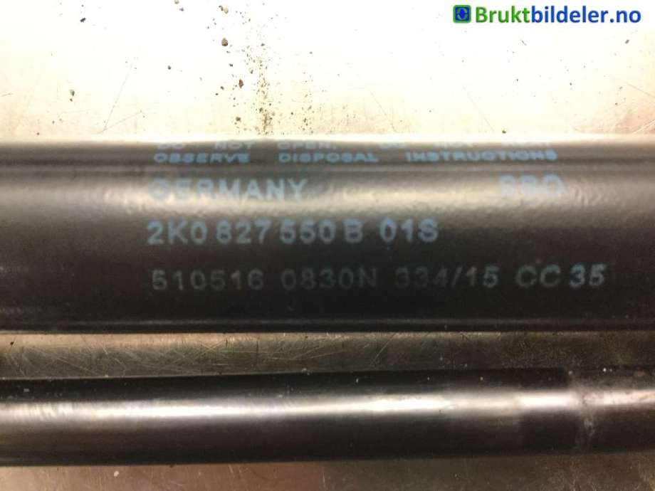 Baklukedemper til VW Caddy 2015-2020 (Type III, Fase 3)  (VOLKSWAGEN|2K0 827 550 B|)