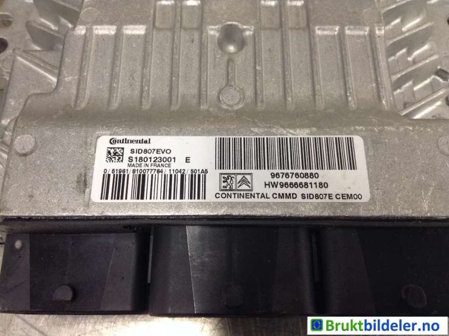 Styreenhet motor til Peugeot 508 2011-2014 (Type I, Fase 1)  (PEUGEOT|96 767 608 80|S180123001|)