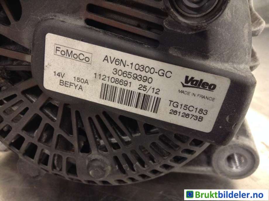 Dynamo til Ford Fiesta 2008-2012 (Type VI, Fase 1)  (FORD|AV6N-10300-GC|30659390|)